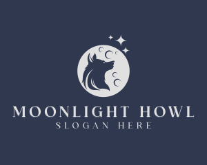 Werewolf - Night Moon Werewolf logo design