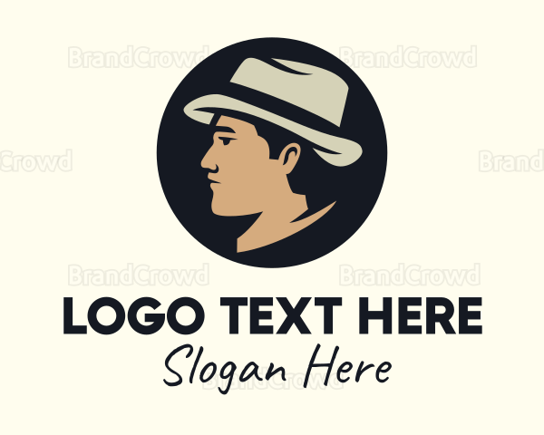 Man Panama Hat Logo