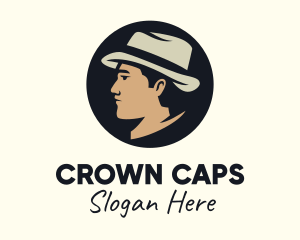 Headgear - Man Panama Hat logo design