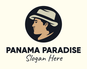 Man Panama Hat logo design