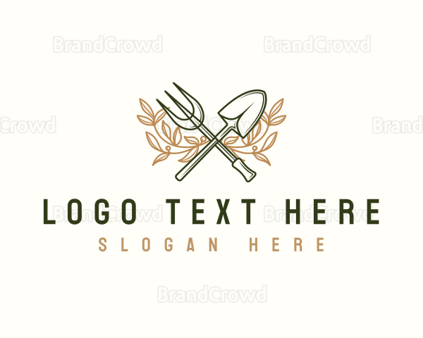 Gardening Landscaping Shovel Logo