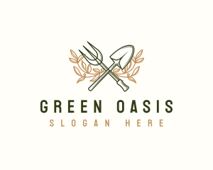 Vegetation - Gardening Landscaping Shovel logo design