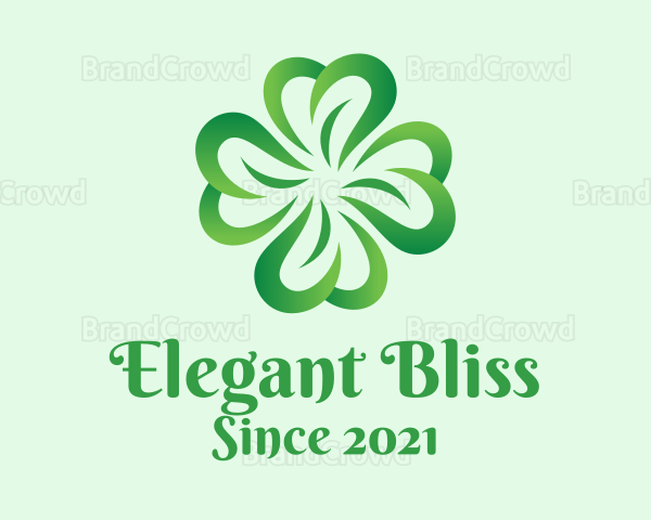 Green Four Leaf Clover Logo