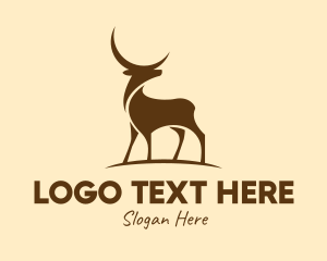 Wild Moon Deer  logo design