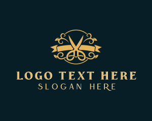 Luxury - Elegant Scissors Boutique logo design