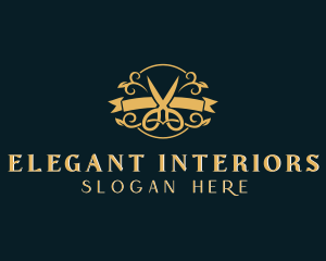 Elegant Scissors Boutique logo design