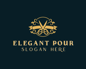 Elegant Scissors Boutique logo design