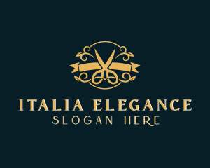 Elegant Scissors Boutique logo design