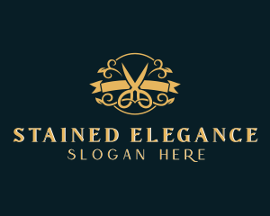 Elegant Scissors Boutique logo design