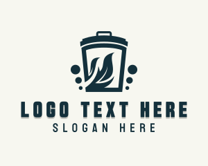 Recycling Bin - Eco Trash Garbage logo design