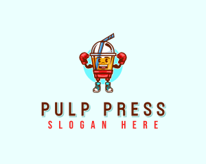 Pulp - Boxer Juice Drink logo design