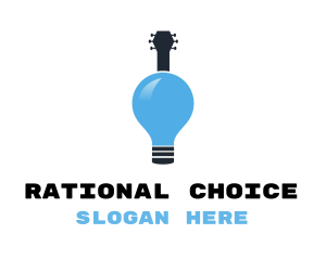 Logic - Light Bulb Guitar logo design