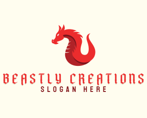 Dragon Creature Monster logo design