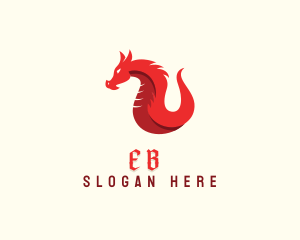 Mythical - Dragon Creature Monster logo design