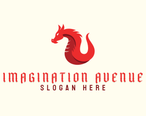 Fiction - Dragon Creature Monster logo design