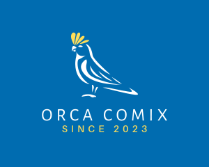 White - Cockatoo Pigeon Bird logo design