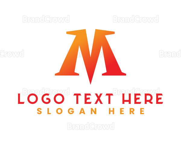 Gradient Sharp M Logo
