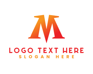 Blogger - Gradient Sharp M logo design