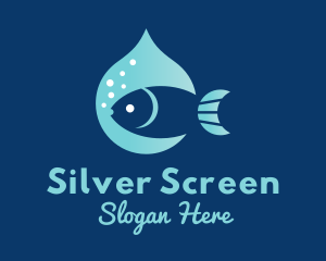 Fish Water Drop Logo