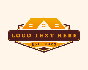 Contractor - Roof Real Estate Property logo design
