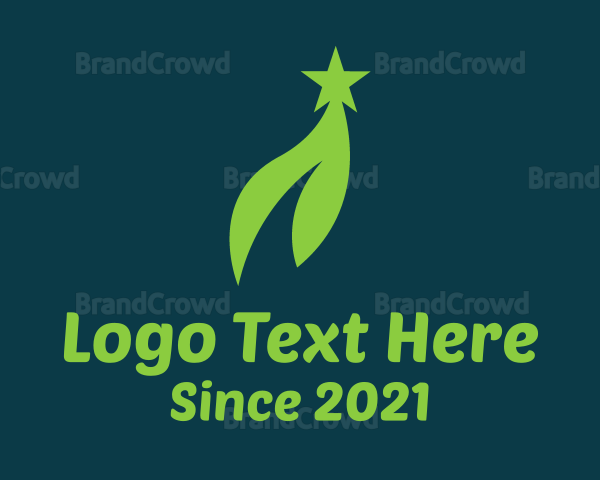 Green Star Leaf Logo