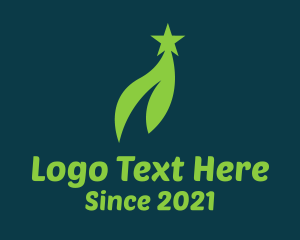 Talent Search - Green Star Leaf logo design