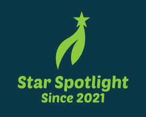 Green Star Leaf  logo design