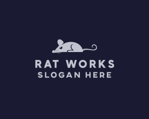 Rat - Gray Angry Rat logo design