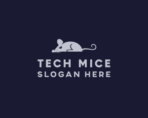 Mice - Gray Angry Rat logo design