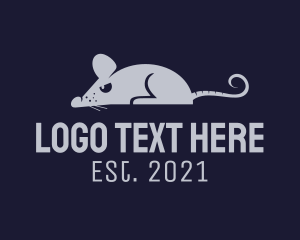 Pest Control - Gray Angry Rat logo design