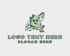 Marijuana Smoking Weed logo design