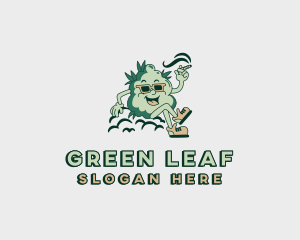 Marijuana Smoking Weed logo design