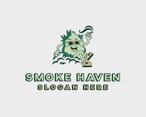 Marijuana Smoking Weed logo design