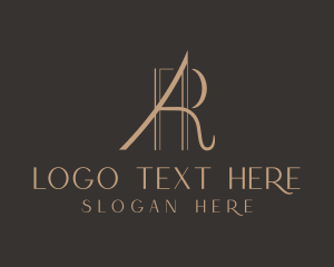 Salon - Elegant Boutique Letter A & R logo design