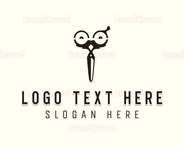 Haircut Scissor Barbershop Logo