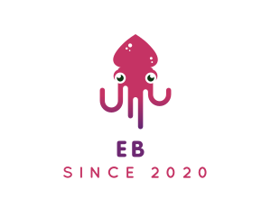 Fish - Ocean Squid Tentacles logo design