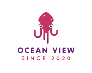 Ocean Squid Tentacles logo design