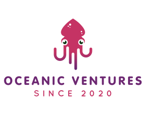 Ocean Squid Tentacles logo design