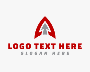 Marketing - Arrow Up Letter A logo design