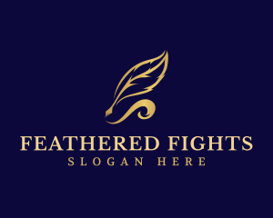 Feather Quill Pen logo design