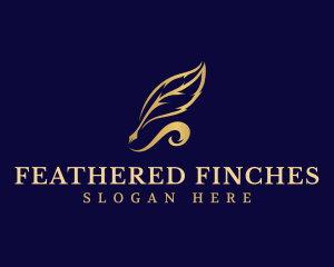 Feather Quill Pen logo design