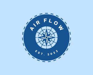 Nautical Navigation Compass logo design