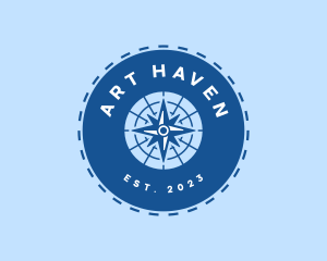 Nautical Navigation Compass logo design