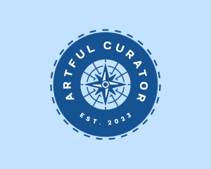 Nautical Navigation Compass logo design