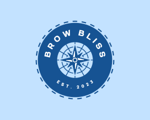 Nautical Navigation Compass logo design