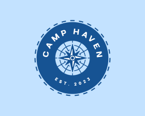 Nautical Navigation Compass logo design