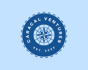 Nautical Navigation Compass logo design