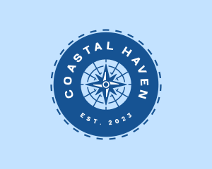 Nautical Navigation Compass logo design