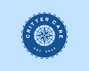 Nautical Navigation Compass logo design