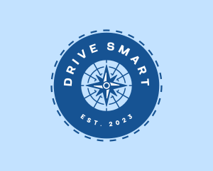 Nautical Navigation Compass logo design